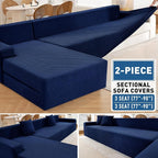 ZNSAYOTX Sectional Couch Covers, Stretch Jacquard Slipcovers - Image 4