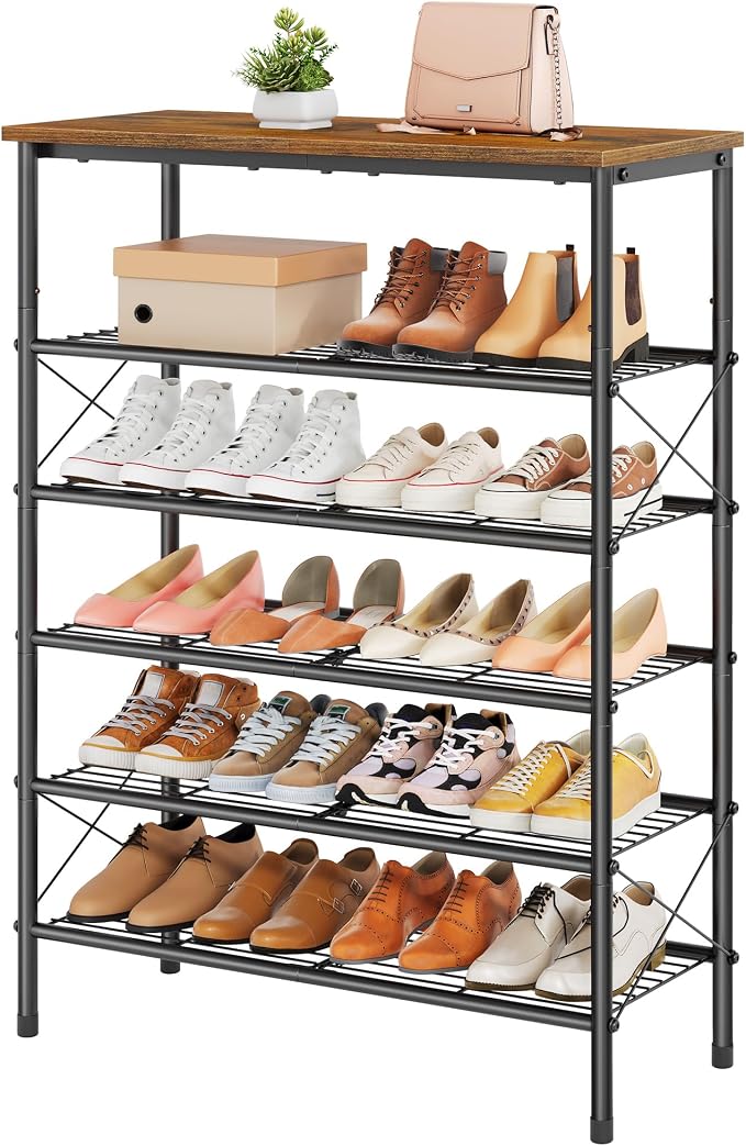 Tajsoon 6 Tier Free Standing Shoe Rack by Tajsoon