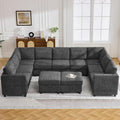 127'' Oversized U Shaped Modular Sofa, Sectional Couches by WUTUTUEE