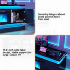 chartustriable 71IN LED TV Stands w/40 inch Fireplace Power Outlet - Image 8