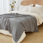 EMME Muslin Blankets for Adults Throw Blanket for Couch Breathable Gauze Soft - Image 7