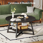 Coffee Table for Living Room, Round Coffee Table, Small Circle Coffee Table - Image 4