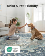 AMADA HOMEFURNISHING 2'6"x10' Washable Area Rug, Low-Profile Entryway Rug - Image 4