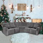 LightInTheBox 7-Piece Velvet Stretch Reclining Couch Covers 5 Seats Corner Sofa - Image 2