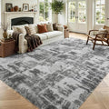 5x7 Grey Fluffy Soft Area Rug Non-Slip by ModernHomeDecor