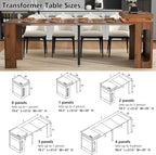 Extendable Dining Table with Charging Station, Convertible Folding Console Table - Image 5