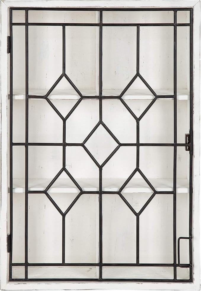 Kate and Laurel Megara Decorative Wooden Wall Hanging Curio Cabinet - Image 5