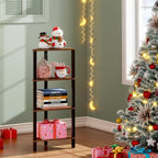 TUTOTAK Corner Shelf, 4-Tier Corner Bookshelf - Image 3