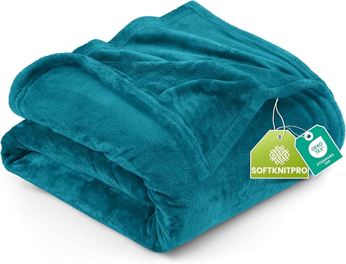Utopia Bedding Soft Fleece Bed Blanket Queen Size Turquoise | Microfiber Plush by UTOPIABEDDING