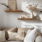 Rustic Brown Floating Shelves for Wall，24in Wall Mounted Display Ledge Shelves - Image 3