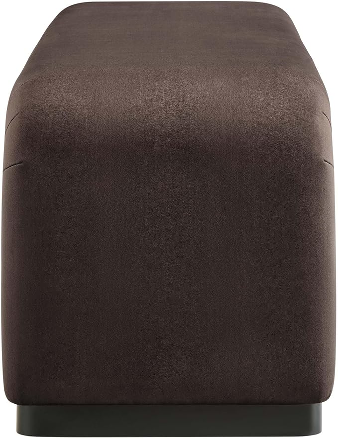 Modway EEI-6734-BLK-CHB Koda Performance Velvet Waterfall Long Bench - Image 4
