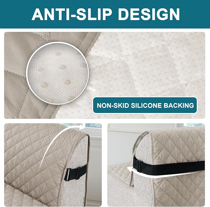 Turquoize 100% Waterproof Futon Cover Futon Slipcover Washable Armless Sofa Bed - Image 4