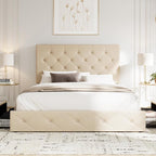 Allewie Upholstered Queen Size Platform Bed Frame - Image 3
