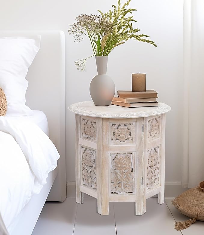 COTTON CRAFT Solid Wood End Table - Image 2