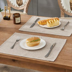 BALCONY & FALCON Placemats Set of 4 Faux Linen Cloth Place Mats Washable - Image 2