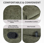 Trustyue Swivel Rocker Recliner Chair, 360° Swivel Recliner - Image 7