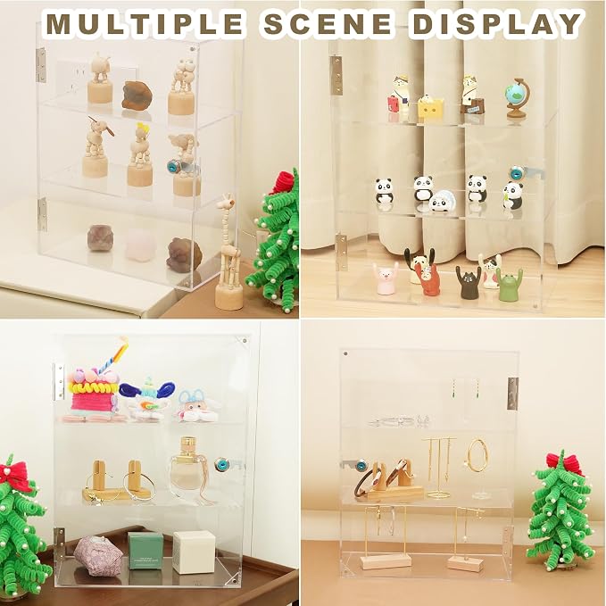 Acrylic Display Case with Lock Key, 3 Shelf Locking Countertop Display Case - Image 7