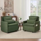 Iroomy 5-Level Adjustable Convertible Sleeper Chair Set of 2, 3-in-1 87'' Long - Image 3