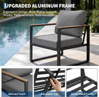 GarveeHome 4-Piece Aluminum Patio Furniture Set - Image 5
