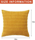 Aegero Pack of 2 Corduroy Decorative Throw Pillow Covers 18x18 Inch - Image 7