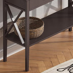 ChooChoo Console Table with Drawers, Narrow Wood Accent Sofa Table Entryway - Image 4