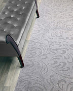 Custom Length Hallway Runner Rug, Slip Resistant, Floral Grey, 26 Inch X 10 feet by ORFAHOME