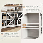 HOMCOM Farmhouse Coffee Bar Cabinet - Image 7