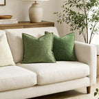 MIULEE Decorative Euro Sham Pillow Covers 24x24 Inch Sage Green 2 Pack | - Image 4