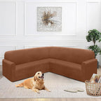 HDCAXKJ Corner Sectional Couch Covers Velvet Stretch L Shape Sofa Cover Soft - Image 6