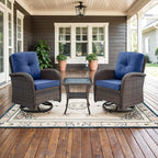 Belord Patio Wicker Chairs Swivel Rocker - Image 3