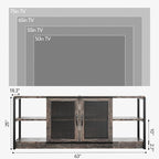 GarveeHome TV Stand for 65+ Inch TV, Rustic Entertainment Center TV Media - Image 2