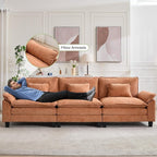 Oprisen 120" Modular Sectional Sofa, Comfy Cloud Couch Sectional, Chenille Sofa - Image 4