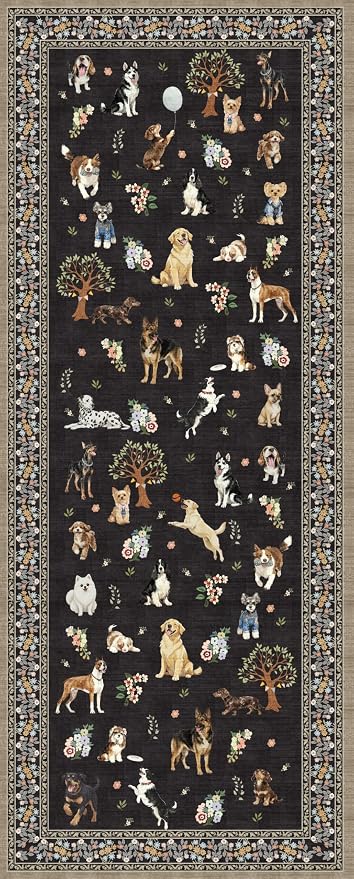 Black Hallway Runner Rug 2x5 for Bedroom Kitchen | Ultra-Thin; Boho Style; Low - Image 6