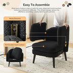 VINGLI 30.3" Wide Modern Barrel Accent Armchair - Image 5
