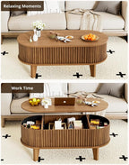 Oval Lift Top Coffee Table - Image 6