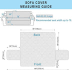 Reversible Oversized Sofa Covers, XL Sofa, Huntergreen/Sage | Couch Cover - Image 7