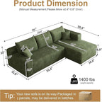 AUGOP 96" Sectional Couches for Living Room Modern Modular Sofa - Image 2