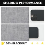 MIULEE 100% Blackout Linen Curtains 42 x 72 Inch Glacier Gray 2 Panels | - Image 7