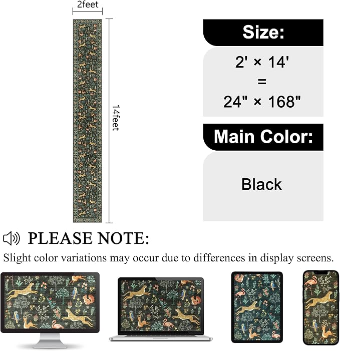 DUKINO 2x14 Runner Rug for Hallway, Soft Animal Washable Runner Rug, Low Pile - Image 2