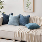 MIULEE Decorative Couch Throw Pillow Covers 16x16 Inch Coastal Blue 2 Pack | - Image 3