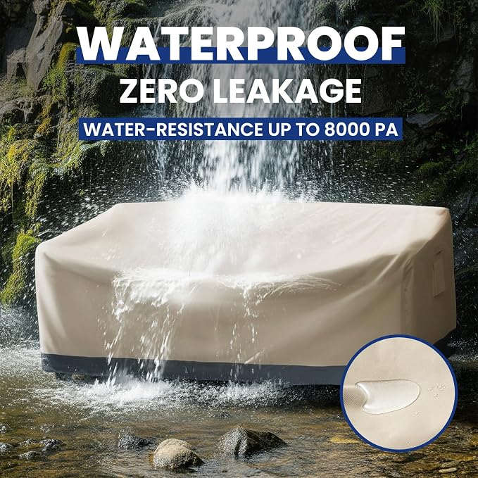 Extra Heavy Duty Outdoor Couch Cover Waterproof, Extra Large 3-Seater Patio - Image 4