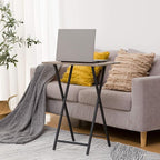 HOOBRO Folding TV Tray Tables, Industrial Snack Tables - Image 4