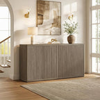 SICOTAS Buffet Cabinet with Storage Accent Sideboard with 4 Doors 66.3" Wide - Image 8