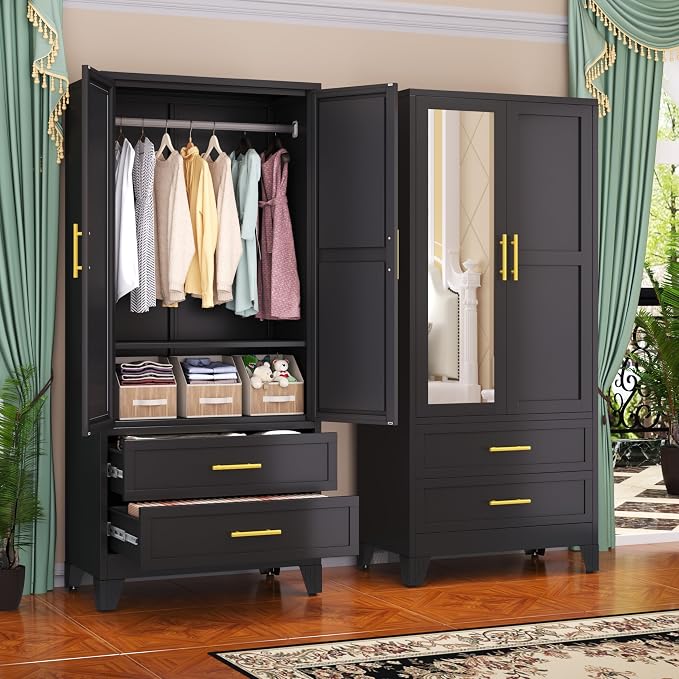 GAIOUS Steel Armoire Wardrobe Closet by GAIOUS