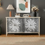 58" Carved Sideboard Buffet Cabinet by LFGUIZO