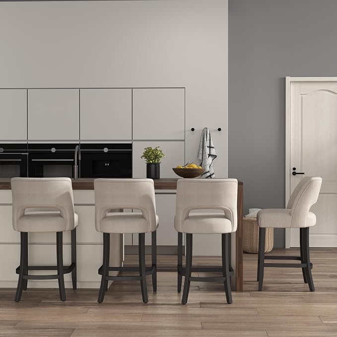 VKNOW Bar Stools Set of 4, Modern Counter Stools by VKNOW