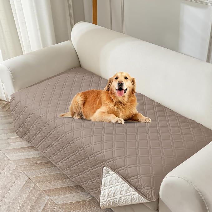 Genina Waterproof Couch Cover, Washable Anti-Slip 51 inch Loveseat Sofa Covers by Genina