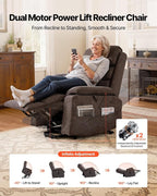 VEVOR Power Lift Recliner Chair, Dual Motor Lift Chair - Image 4