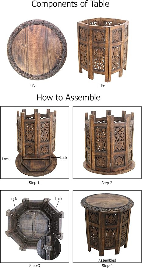 Solid Wood Accent End Table - Image 9