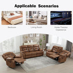 EBELLO Faux Leather Recliner Sofa Furniture Set - Image 6
